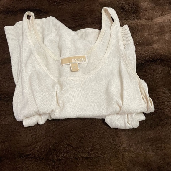 Michael Kors and Moussy Cashmere Blend Cream Tanks - Picture 2 of 16